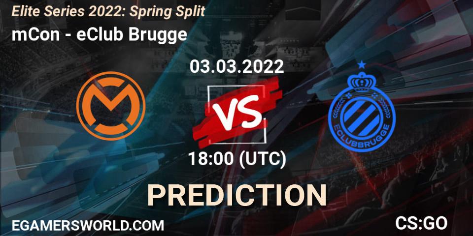 mCon - eClub Brugge: Maç tahminleri. 03.03.2022 at 17:00, Counter-Strike (CS2), Elite Series 2022: Spring Split