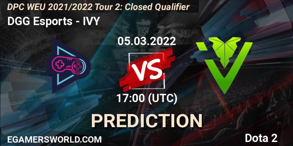 DGG Esports - IVY: Maç tahminleri. 05.03.2022 at 17:00, Dota 2, DPC WEU 2021/2022 Tour 2: Closed Qualifier