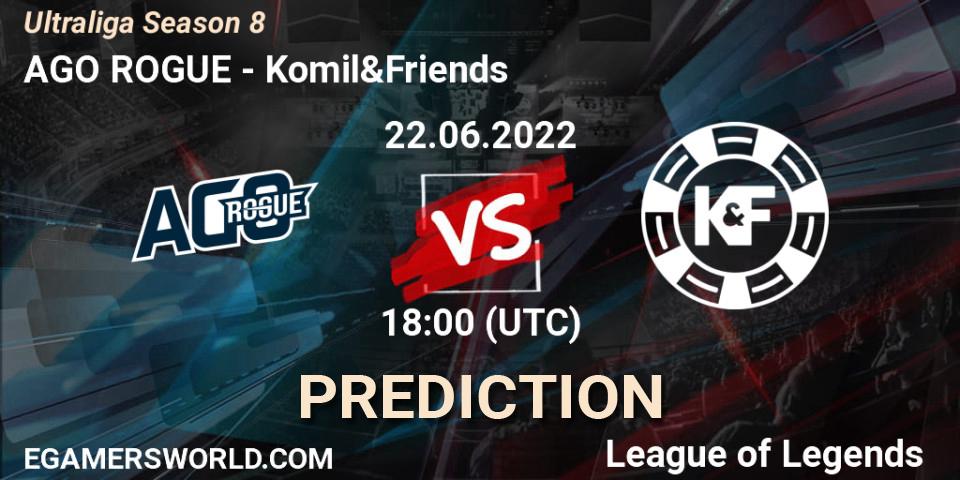 AGO ROGUE - Komil&Friends: Maç tahminleri. 22.06.2022 at 18:15, LoL, Ultraliga Season 8