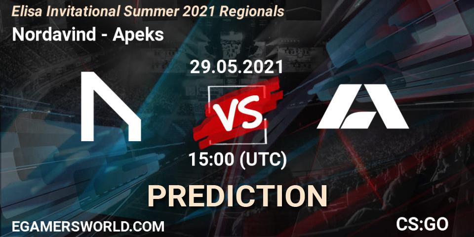 Nordavind - Apeks: Maç tahminleri. 29.05.2021 at 15:00, Counter-Strike (CS2), Elisa Invitational Summer 2021 Regionals