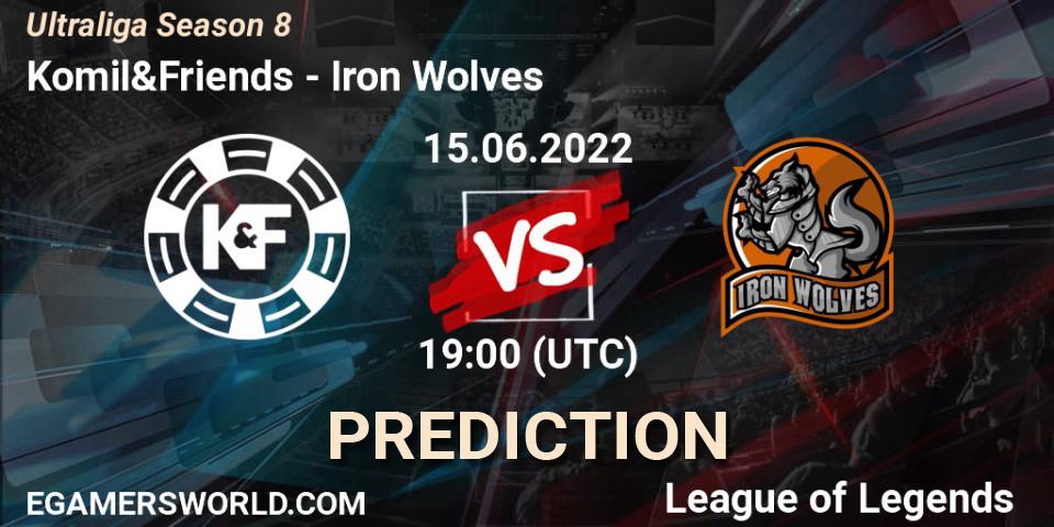 Komil&Friends - Iron Wolves: Maç tahminleri. 15.06.2022 at 19:00, LoL, Ultraliga Season 8