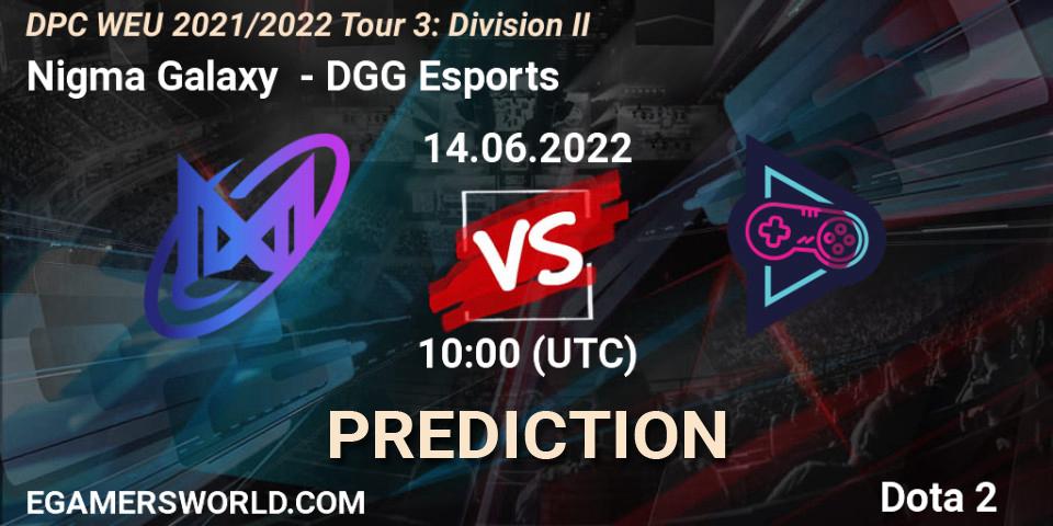 Nigma Galaxy - DGG Esports: Maç tahminleri. 14.06.22, Dota 2, DPC WEU 2021/2022 Tour 3: Division II