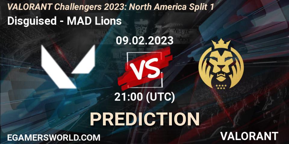 Disguised - MAD Lions: Maç tahminleri. 09.02.23, VALORANT, VALORANT Challengers 2023: North America Split 1