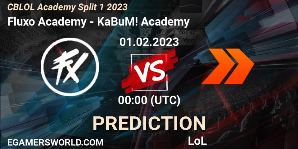 Fluxo Academy - KaBuM! Academy: Maç tahminleri. 01.02.23, LoL, CBLOL Academy Split 1 2023