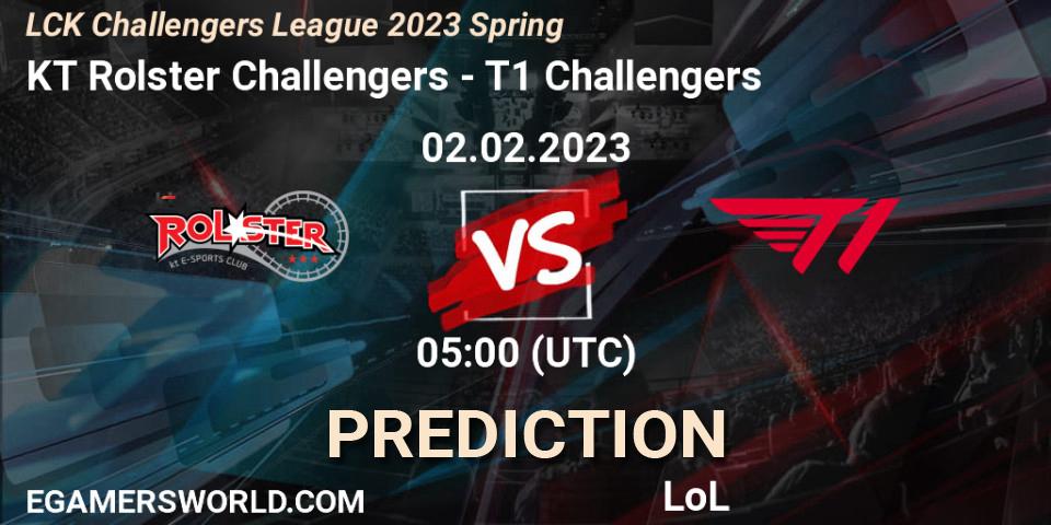 KT Rolster Challengers - T1 Challengers: Maç tahminleri. 02.02.23, LoL, LCK Challengers League 2023 Spring