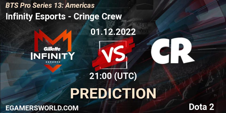 Infinity Esports - Cringe Crew: Maç tahminleri. 29.11.22, Dota 2, BTS Pro Series 13: Americas