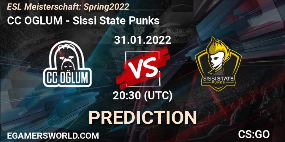 CC OGLUM - Sissi State Punks: Maç tahminleri. 31.01.2022 at 20:30, Counter-Strike (CS2), ESL Meisterschaft: Spring 2022
