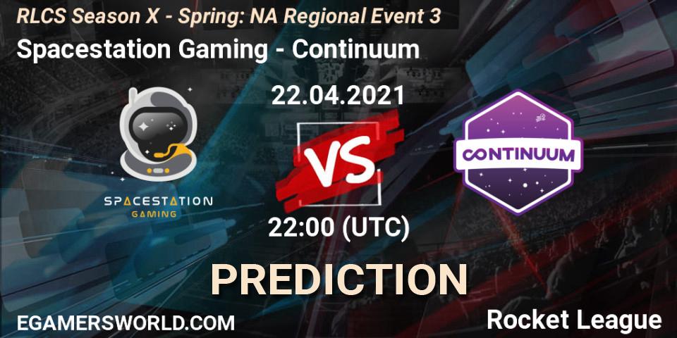 Spacestation Gaming - Continuum: Maç tahminleri. 22.04.2021 at 22:00, Rocket League, RLCS Season X - Spring: NA Regional Event 3