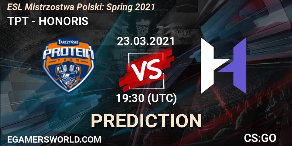 TPT - HONORIS: Maç tahminleri. 23.03.2021 at 19:30, Counter-Strike (CS2), ESL Mistrzostwa Polski: Spring 2021