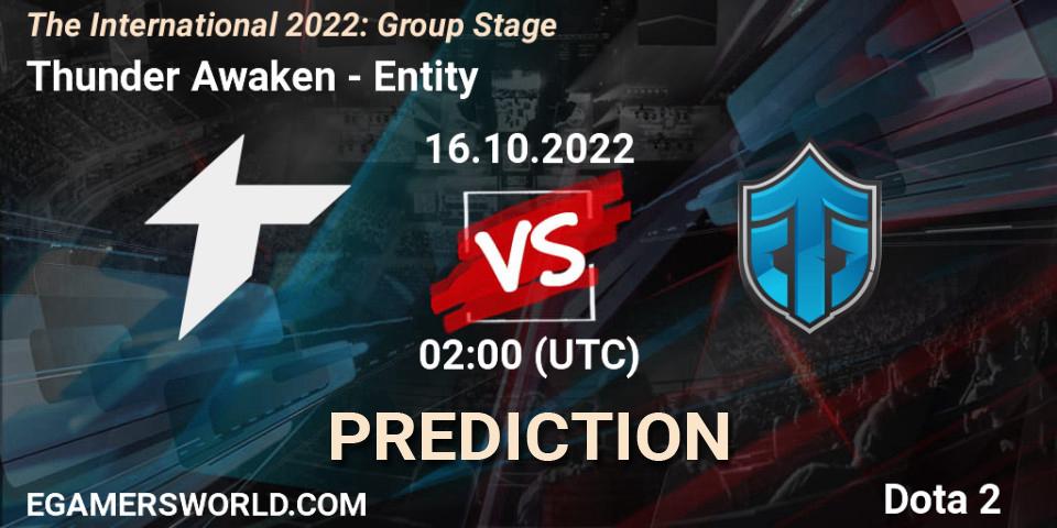 Thunder Awaken - Entity: Maç tahminleri. 16.10.2022 at 02:08, Dota 2, The International 2022: Group Stage