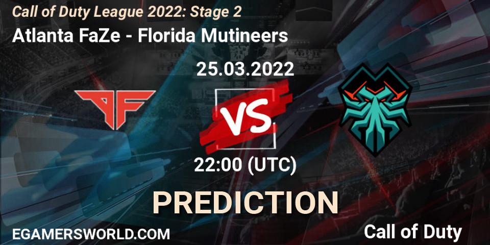 Atlanta FaZe - Florida Mutineers: Maç tahminleri. 25.03.22, Call of Duty, Call of Duty League 2022: Stage 2