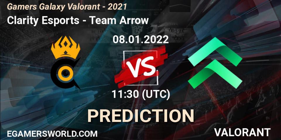 Clarity Esports - Team Arrow: Maç tahminleri. 08.01.2022 at 11:30, VALORANT, Gamers Galaxy Valorant - 2021