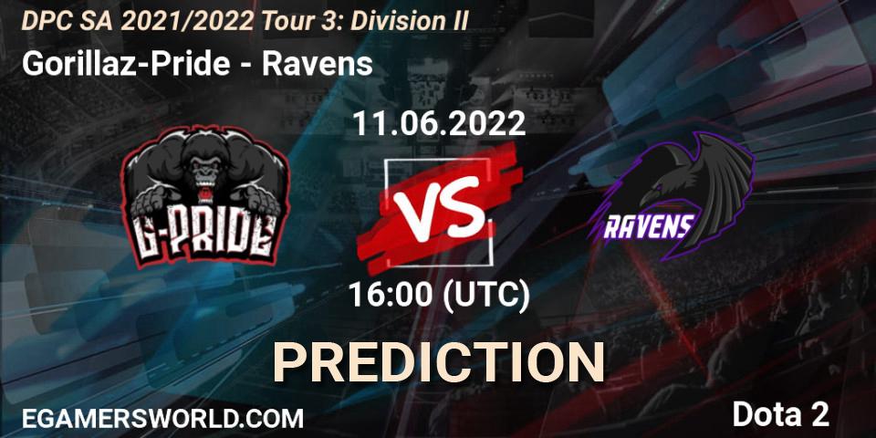 Gorillaz-Pride - Ravens: Maç tahminleri. 11.06.22, Dota 2, DPC SA 2021/2022 Tour 3: Division II