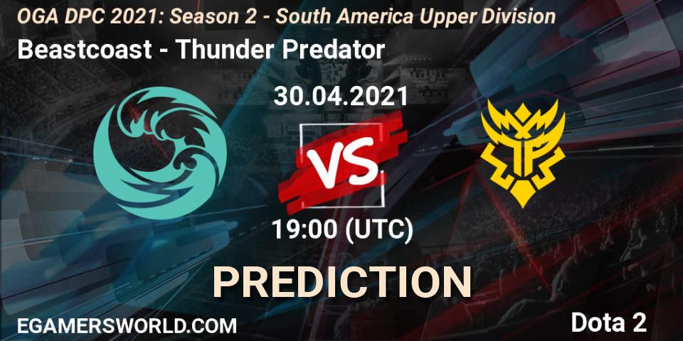 Beastcoast - Thunder Predator: Maç tahminleri. 30.04.2021 at 19:18, Dota 2, OGA DPC 2021: Season 2 - South America Upper Division