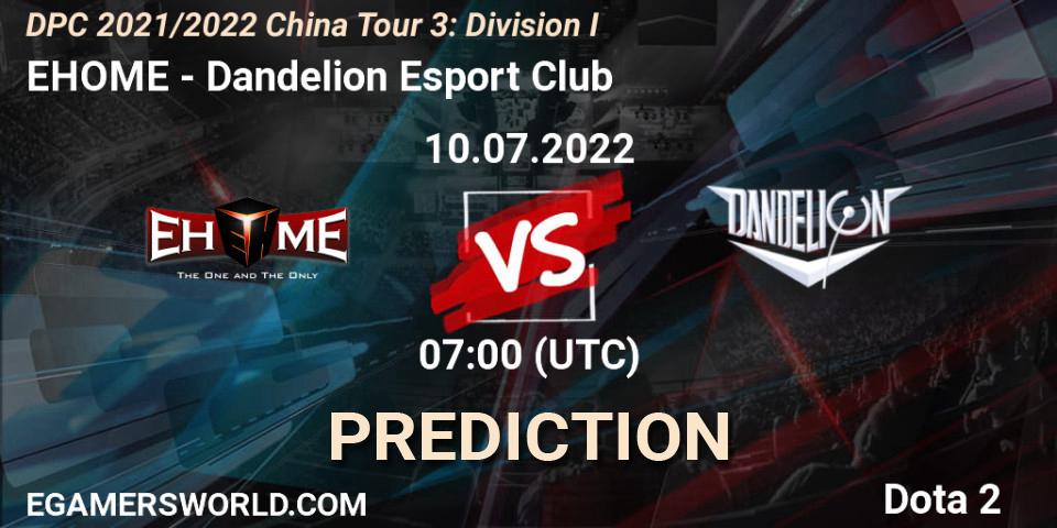 EHOME - Dandelion Esport Club: Maç tahminleri. 10.07.2022 at 06:58, Dota 2, DPC 2021/2022 China Tour 3: Division I