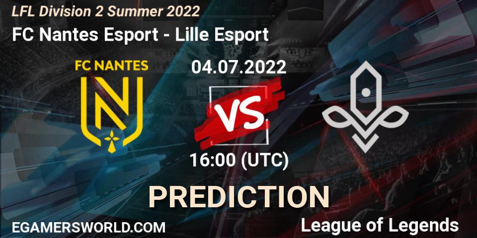 FC Nantes Esport - Lille Esport: Maç tahminleri. 04.07.2022 at 16:00, LoL, LFL Division 2 Summer 2022