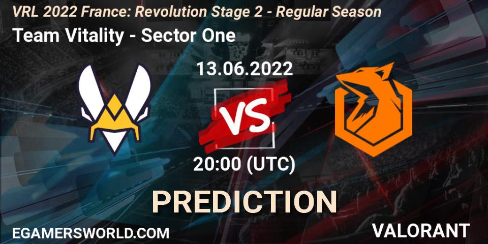 Team Vitality - Sector One: Maç tahminleri. 13.06.2022 at 20:50, VALORANT, VRL 2022 France: Revolution Stage 2 - Regular Season