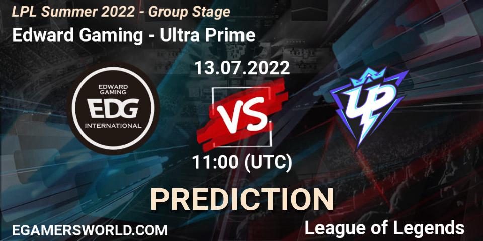 Edward Gaming - Ultra Prime: Maç tahminleri. 13.07.2022 at 11:45, LoL, LPL Summer 2022 - Group Stage