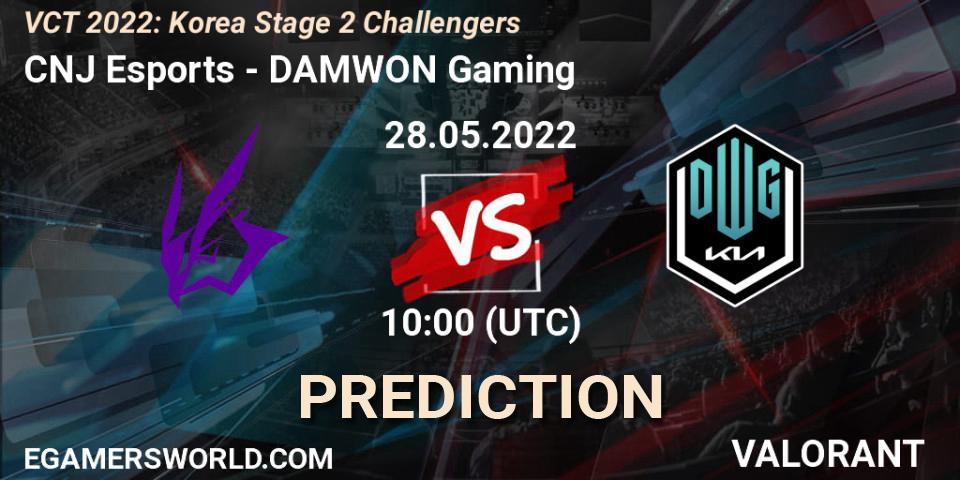CNJ Esports - DAMWON Gaming: Maç tahminleri. 28.05.2022 at 10:00, VALORANT, VCT 2022: Korea Stage 2 Challengers