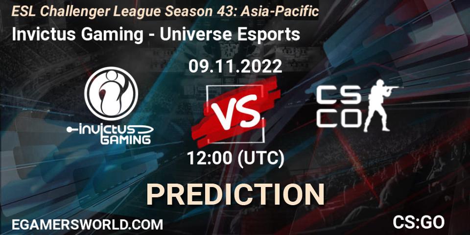Invictus Gaming - Universe Esports: Maç tahminleri. 09.11.22, CS2 (CS:GO), ESL Challenger League Season 43: Asia-Pacific
