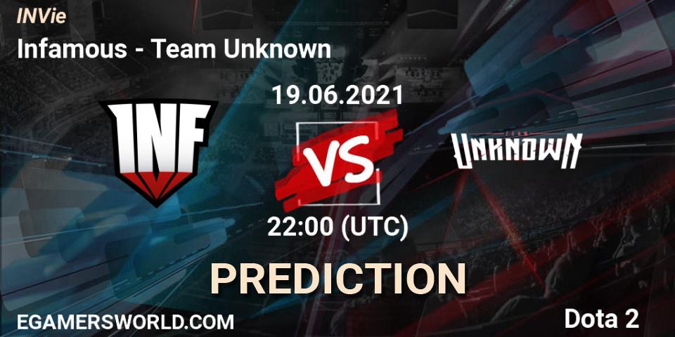 Infamous - Team Unknown: Maç tahminleri. 19.06.2021 at 22:35, Dota 2, INVie