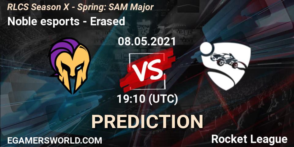 Noble esports - Erased: Maç tahminleri. 08.05.2021 at 19:10, Rocket League, RLCS Season X - Spring: SAM Major