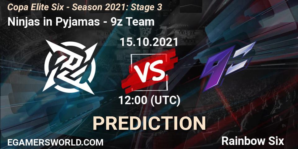Ninjas in Pyjamas - 9z Team: Maç tahminleri. 14.10.2021 at 17:00, Rainbow Six, Copa Elite Six - Season 2021: Stage 3