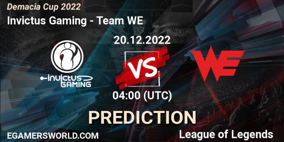 Invictus Gaming - Team WE: Maç tahminleri. 20.12.22, LoL, Demacia Cup 2022