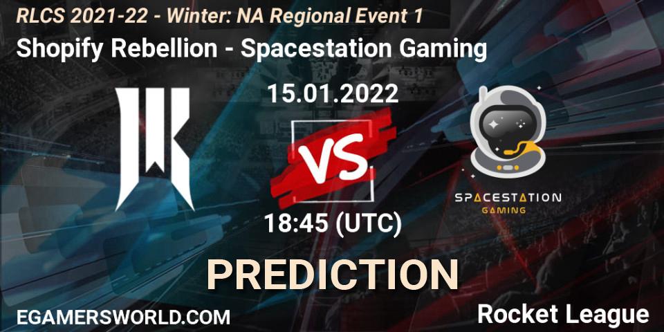 Shopify Rebellion - Spacestation Gaming: Maç tahminleri. 15.01.22, Rocket League, RLCS 2021-22 - Winter: NA Regional Event 1