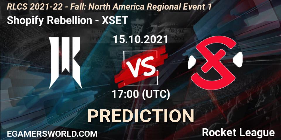 Shopify Rebellion - XSET: Maç tahminleri. 15.10.2021 at 17:00, Rocket League, RLCS 2021-22 - Fall: North America Regional Event 1