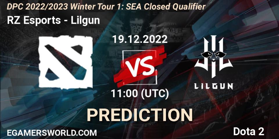 RZ Esports - Lilgun: Maç tahminleri. 19.12.2022 at 11:00, Dota 2, DPC 2022/2023 Winter Tour 1: SEA Closed Qualifier