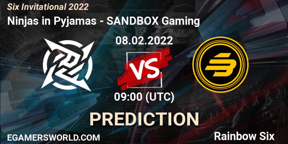 Ninjas in Pyjamas - SANDBOX Gaming: Maç tahminleri. 08.02.2022 at 09:00, Rainbow Six, Six Invitational 2022