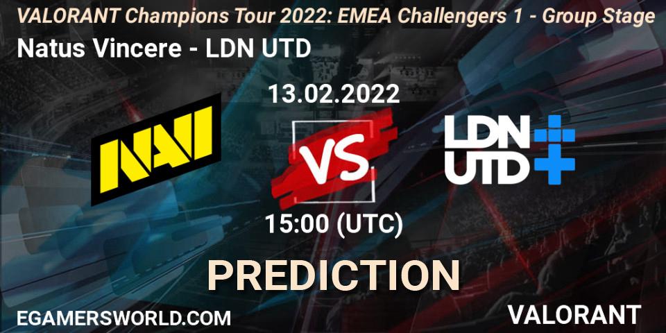 Natus Vincere - LDN UTD: Maç tahminleri. 13.02.2022 at 15:00, VALORANT, VCT 2022: EMEA Challengers 1 - Group Stage