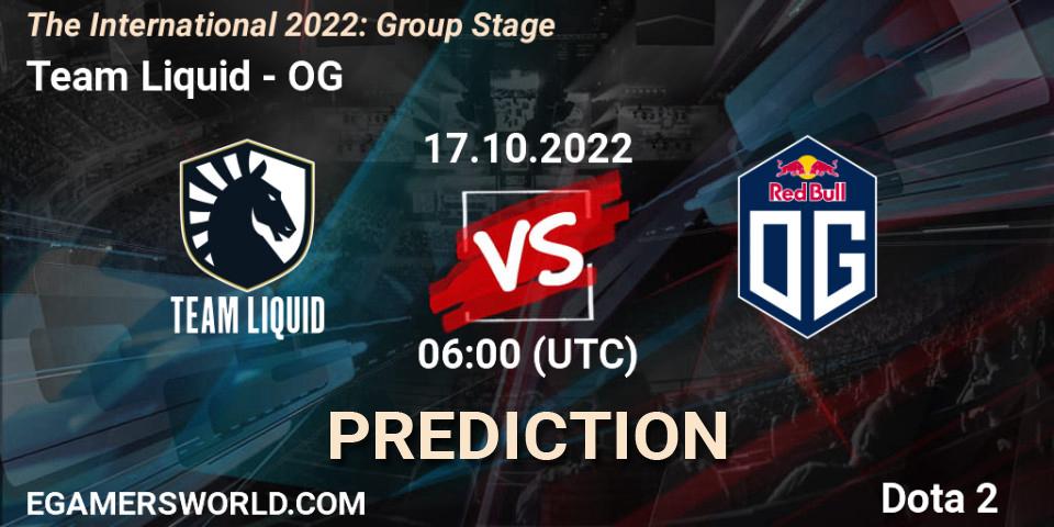 Team Liquid - OG: Maç tahminleri. 17.10.2022 at 06:34, Dota 2, The International 2022: Group Stage