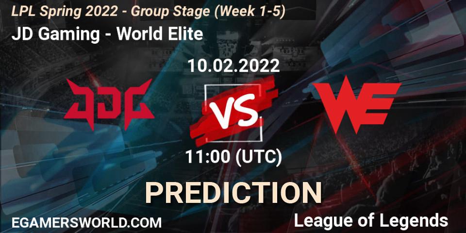 JD Gaming - World Elite: Maç tahminleri. 10.02.2022 at 11:00, LoL, LPL Spring 2022 - Group Stage (Week 1-5)