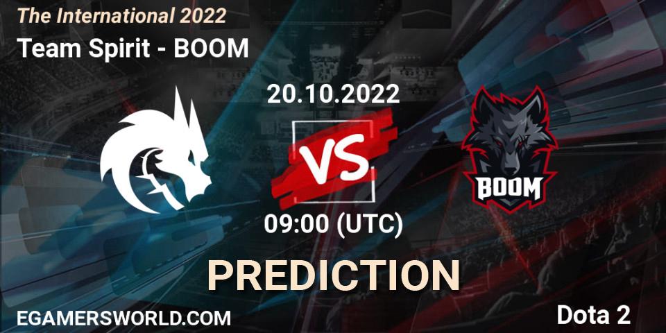 Team Spirit - BOOM: Maç tahminleri. 20.10.22, Dota 2, The International 2022