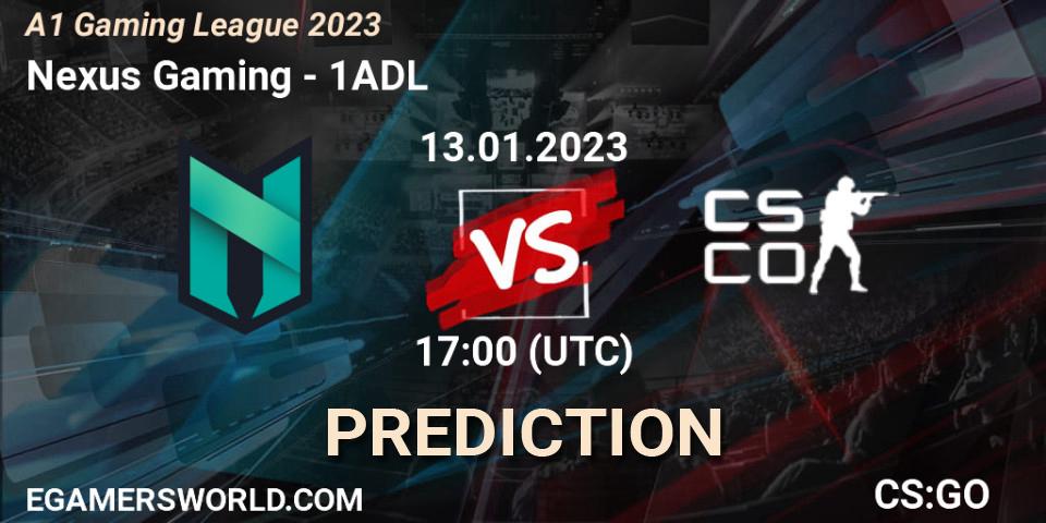 Nexus Gaming - 1ADL: Maç tahminleri. 13.01.2023 at 17:00, Counter-Strike (CS2), A1 Gaming League 2023