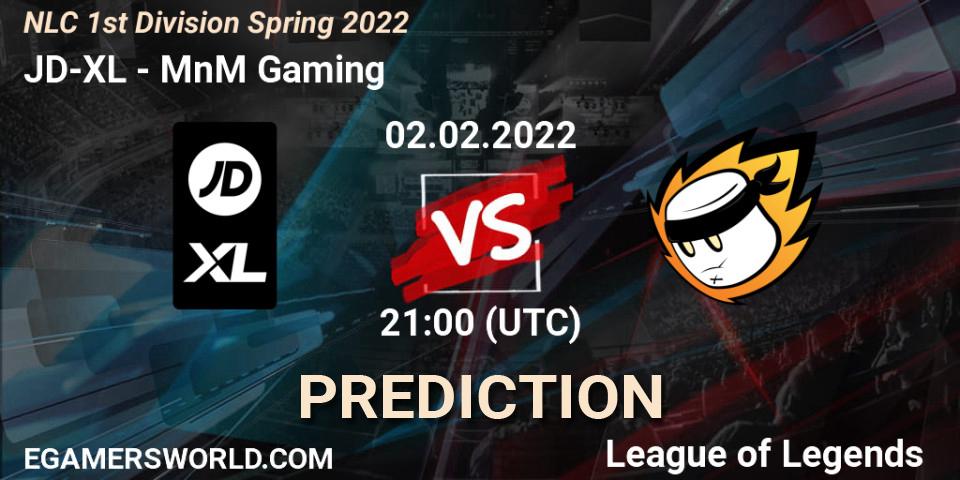 JD-XL - MnM Gaming: Maç tahminleri. 02.02.2022 at 21:00, LoL, NLC 1st Division Spring 2022