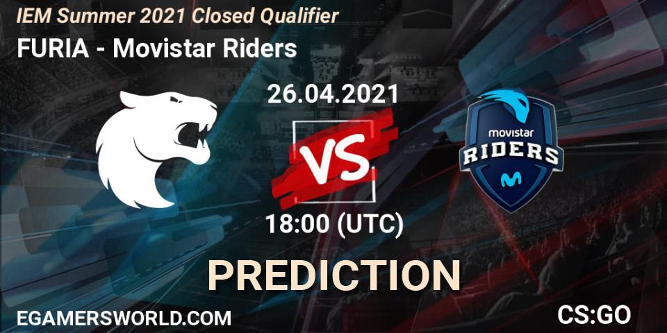 FURIA - Movistar Riders: Maç tahminleri. 26.04.2021 at 18:10, Counter-Strike (CS2), IEM Summer 2021 Closed Qualifier