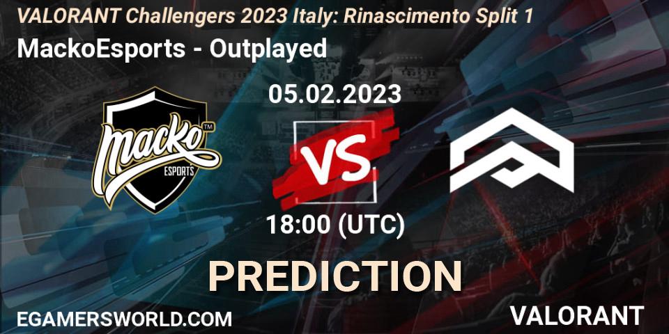 MackoEsports - Outplayed: Maç tahminleri. 05.02.23, VALORANT, VALORANT Challengers 2023 Italy: Rinascimento Split 1