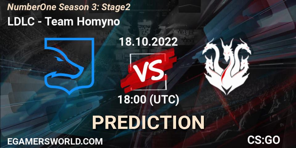 LDLC - Team Homyno: Maç tahminleri. 18.10.2022 at 18:00, Counter-Strike (CS2), NumberOne Season 3: Stage 2