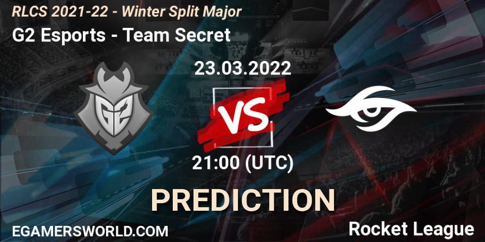 G2 Esports - Team Secret: Maç tahminleri. 23.03.2022 at 21:00, Rocket League, RLCS 2021-22 - Winter Split Major