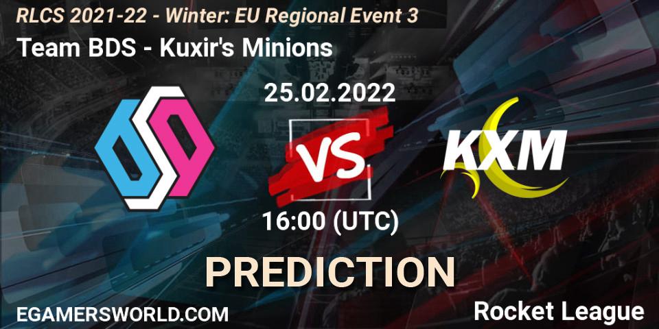 Team BDS - Kuxir's Minions: Maç tahminleri. 25.02.2022 at 16:00, Rocket League, RLCS 2021-22 - Winter: EU Regional Event 3
