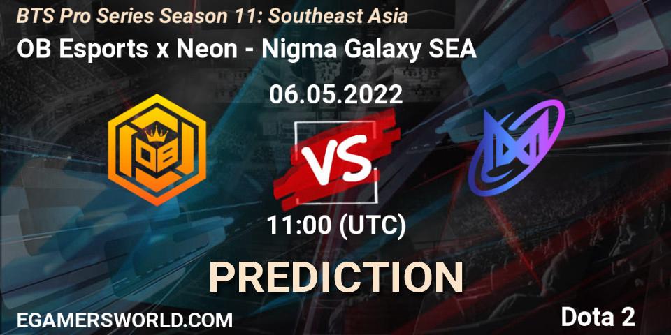 OB Esports x Neon - Nigma Galaxy SEA: Maç tahminleri. 06.05.2022 at 11:29, Dota 2, BTS Pro Series Season 11: Southeast Asia