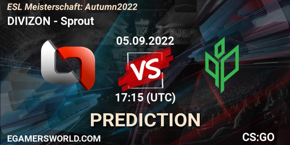 DIVIZON - Sprout: Maç tahminleri. 05.09.2022 at 17:15, Counter-Strike (CS2), ESL Meisterschaft: Autumn 2022