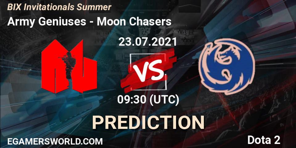 Army Geniuses - Moon Chasers: Maç tahminleri. 23.07.2021 at 10:15, Dota 2, BIX Invitationals Summer