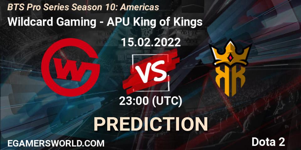 Wildcard Gaming - APU King of Kings: Maç tahminleri. 15.02.2022 at 21:00, Dota 2, BTS Pro Series Season 10: Americas