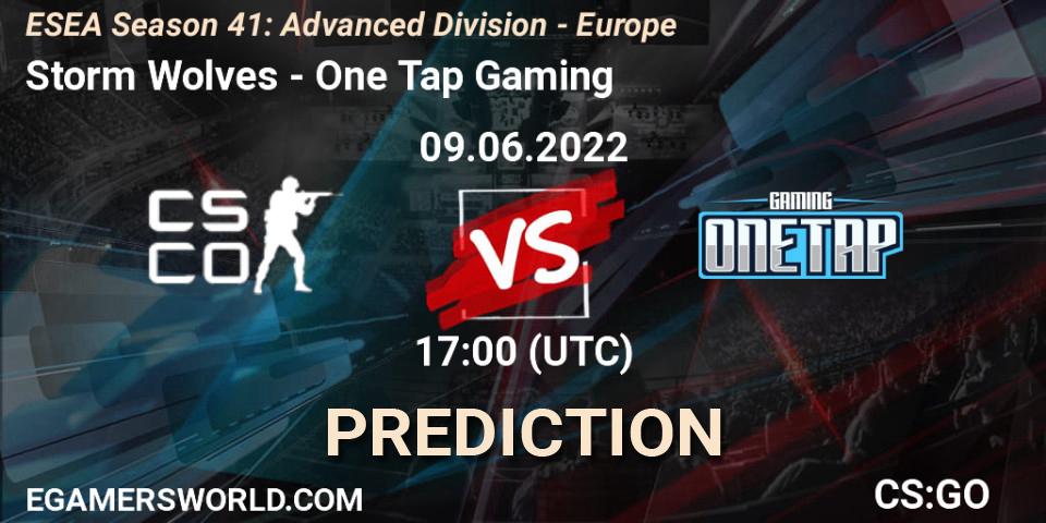 Storm Wolves - One Tap Gaming: Maç tahminleri. 09.06.2022 at 17:00, Counter-Strike (CS2), ESEA Season 41: Advanced Division - Europe
