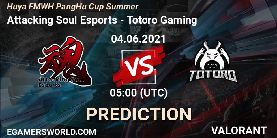 Attacking Soul Esports - Totoro Gaming: Maç tahminleri. 04.06.2021 at 05:00, VALORANT, Huya FMWH PangHu Cup Summer
