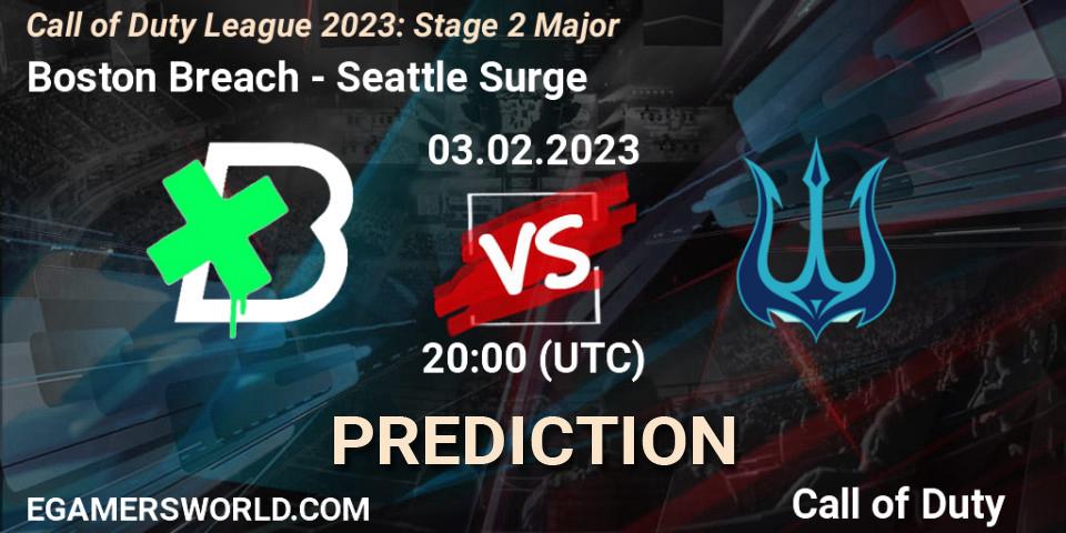 Boston Breach - Seattle Surge: Maç tahminleri. 03.02.2023 at 20:00, Call of Duty, Call of Duty League 2023: Stage 2 Major